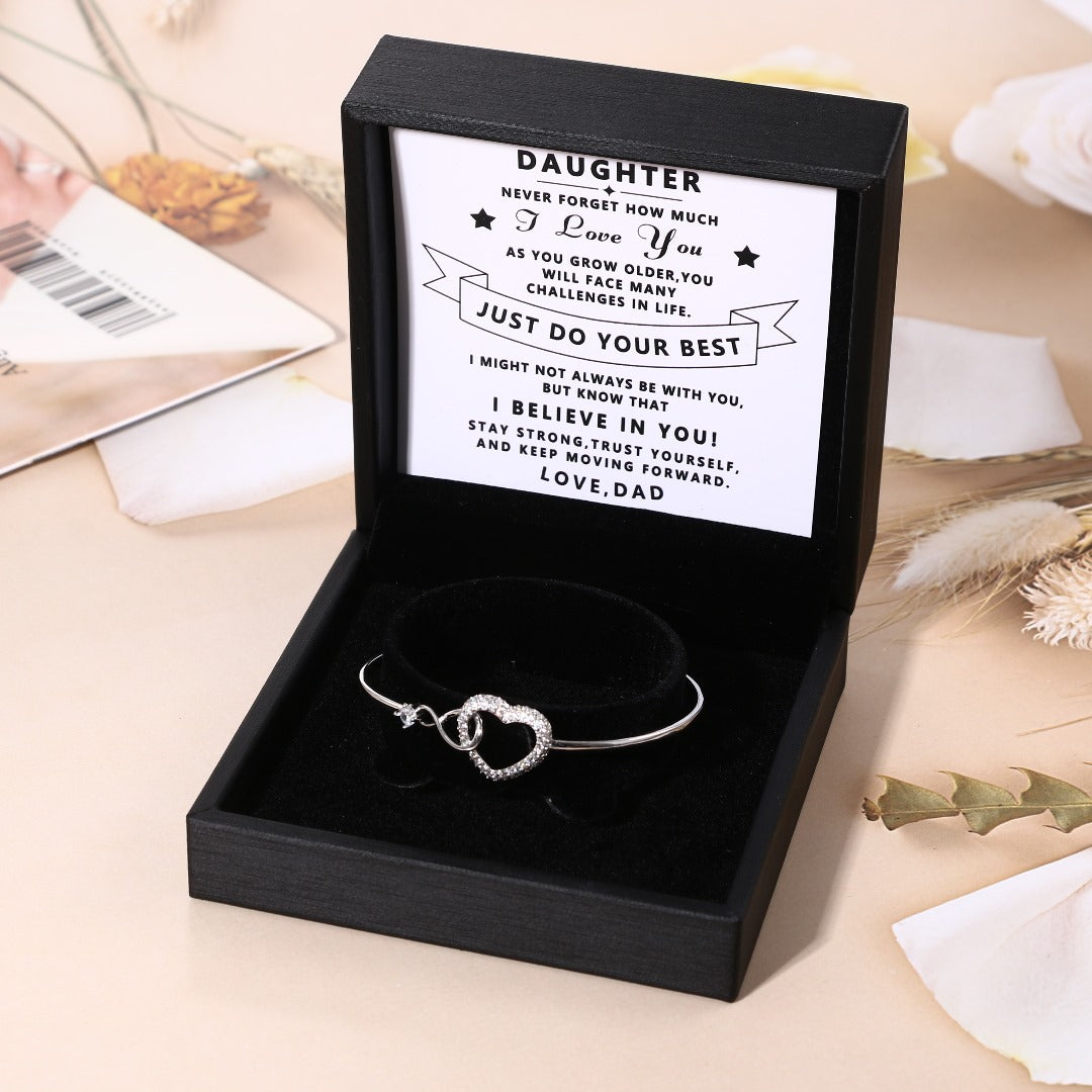 To My Daughter Luxury Infinity Heart Bracelet - SS#0601