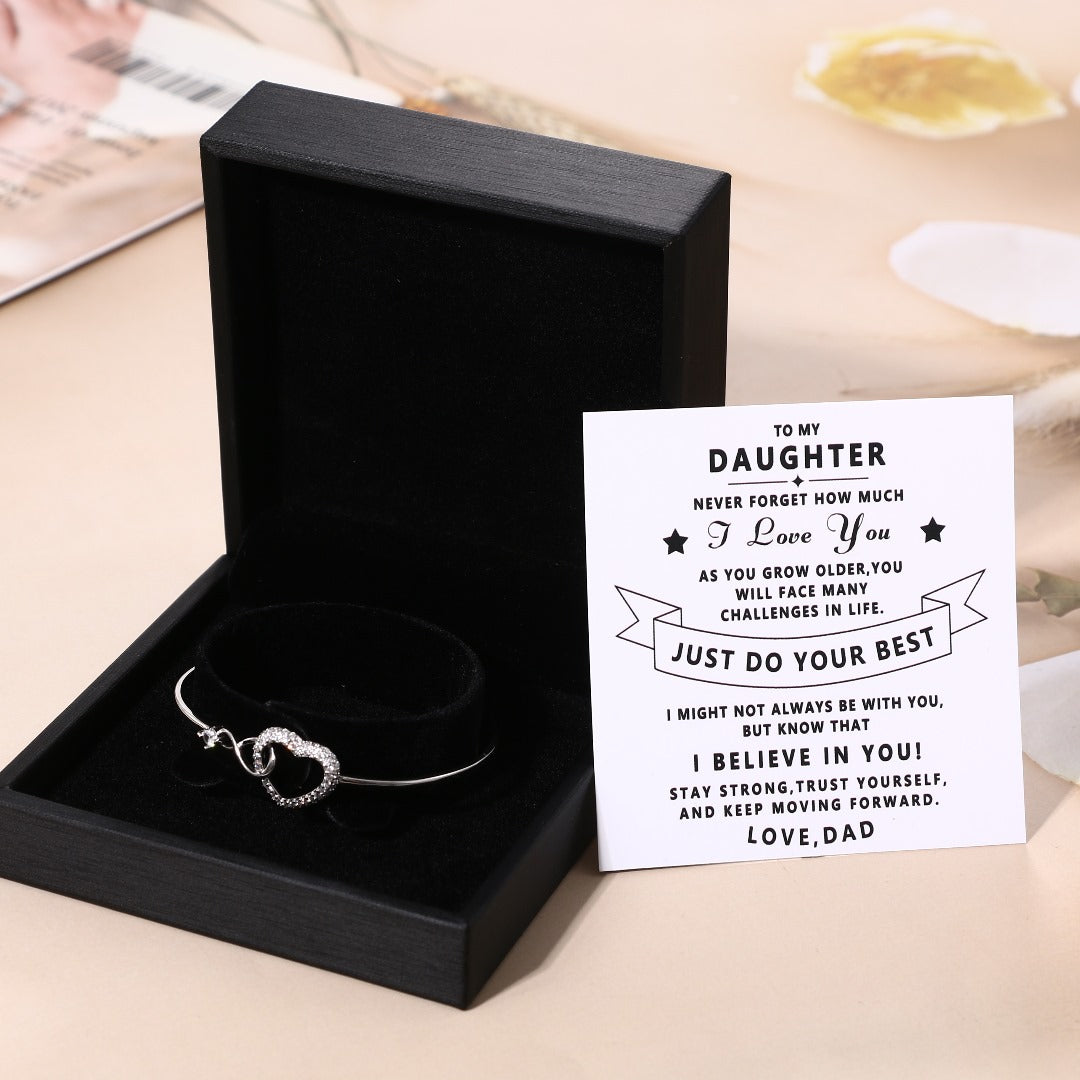 To My Daughter Luxury Infinity Heart Bracelet - SS#0601