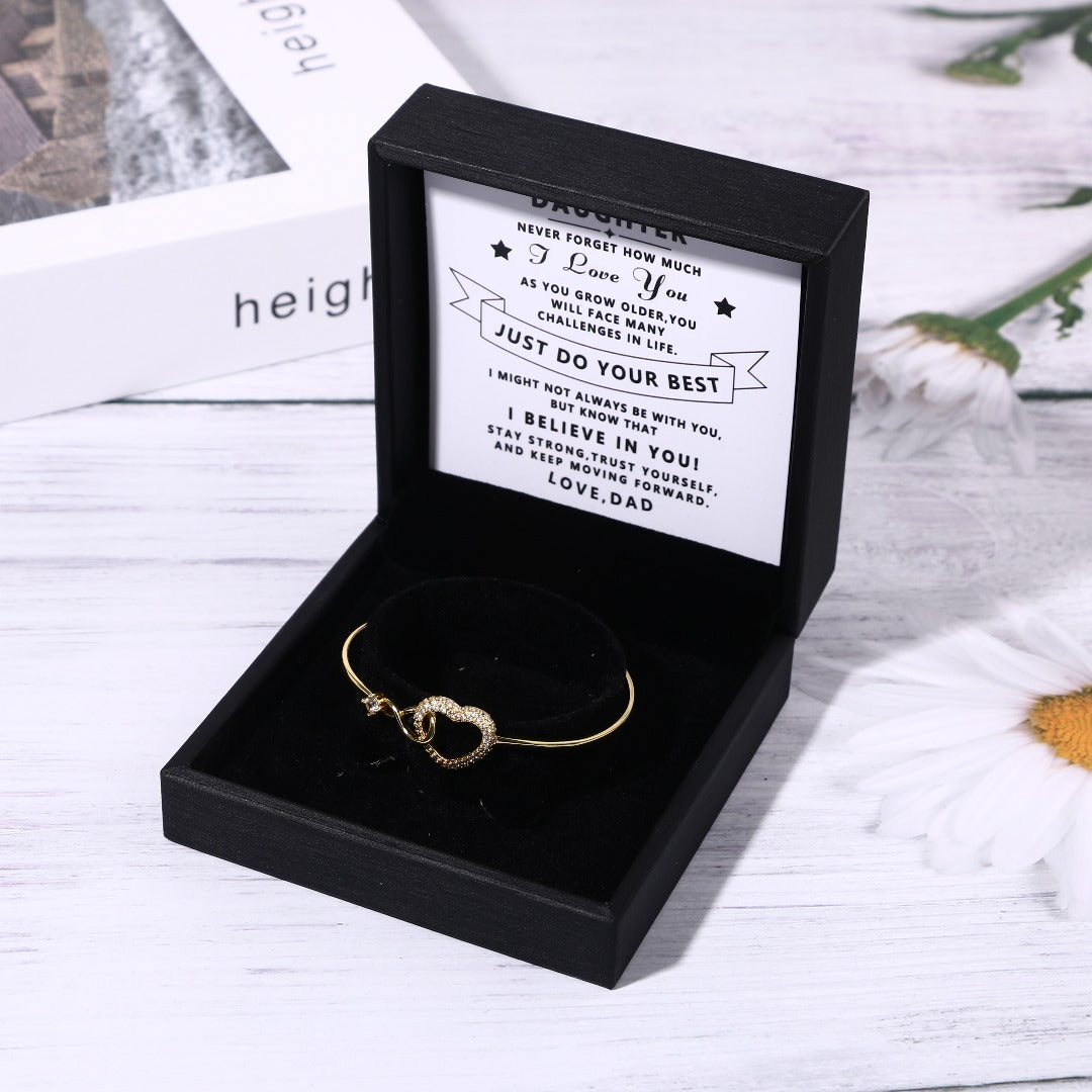 To My Daughter Luxury Infinity Heart Bracelet - SS#0601