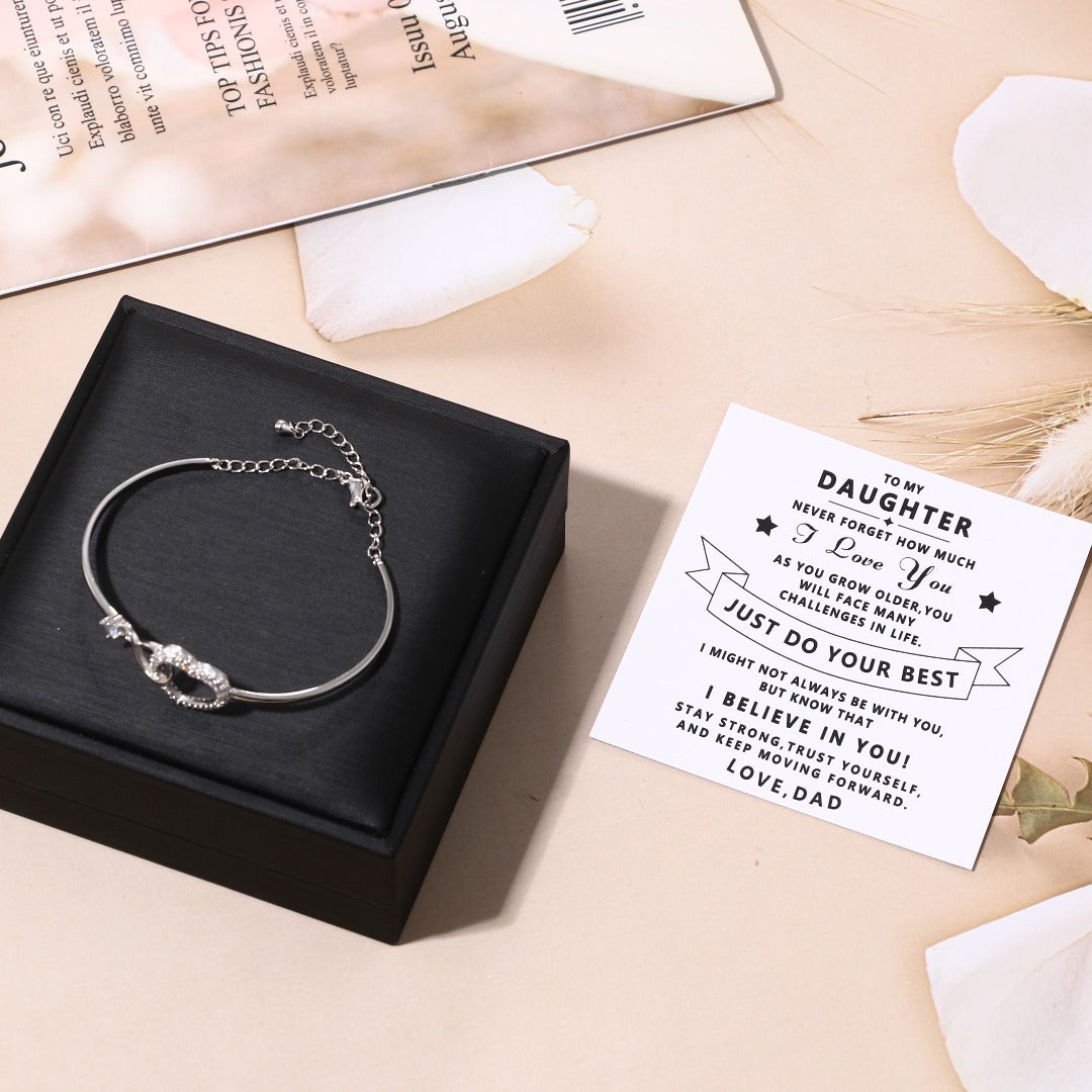 To My Daughter Luxury Infinity Heart Bracelet - SS#0601