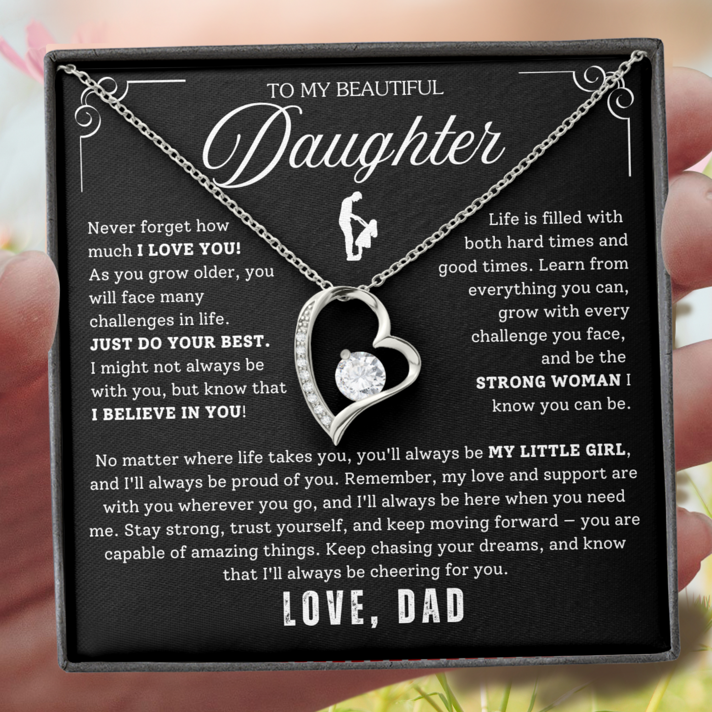 To My Daughter - From Dad - Luxury Gift Necklace SS#22