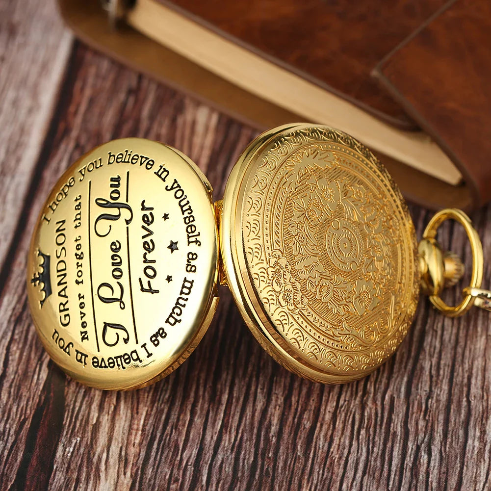 Special Gift For Grandson - Luxury Vintage Pocket Watch
