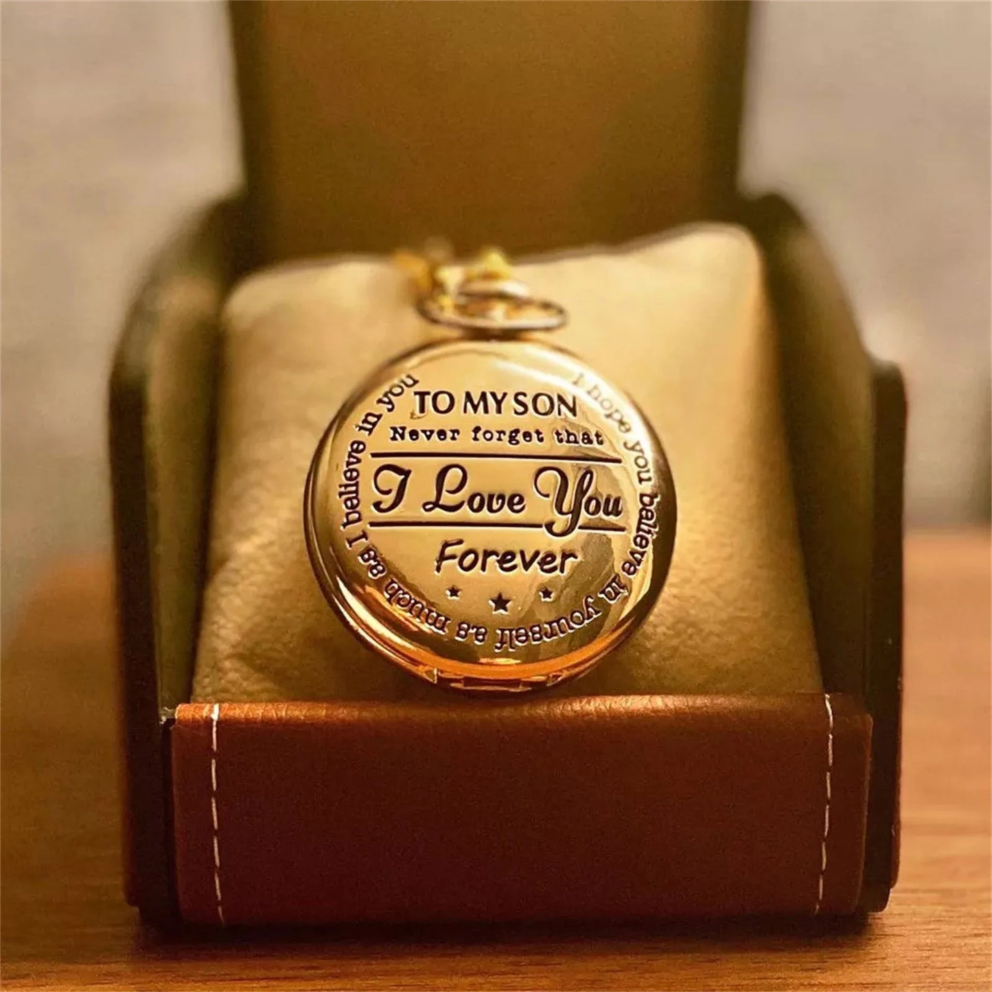 To My Son Pocket Watch - I Love You Forever!