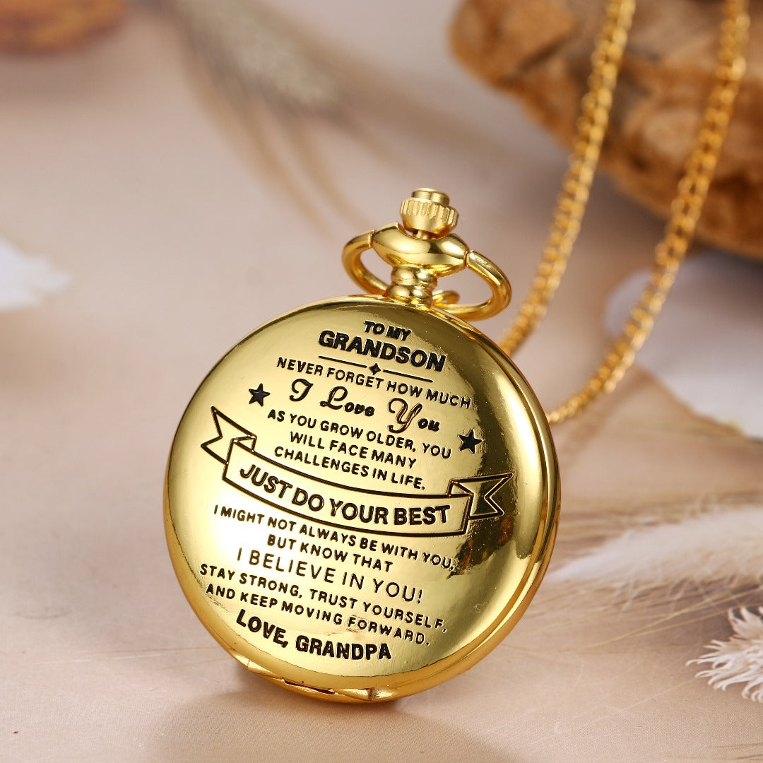 To Grandson / From Grandpa - Luxury Vintage Pocket Watch Gift SS#20