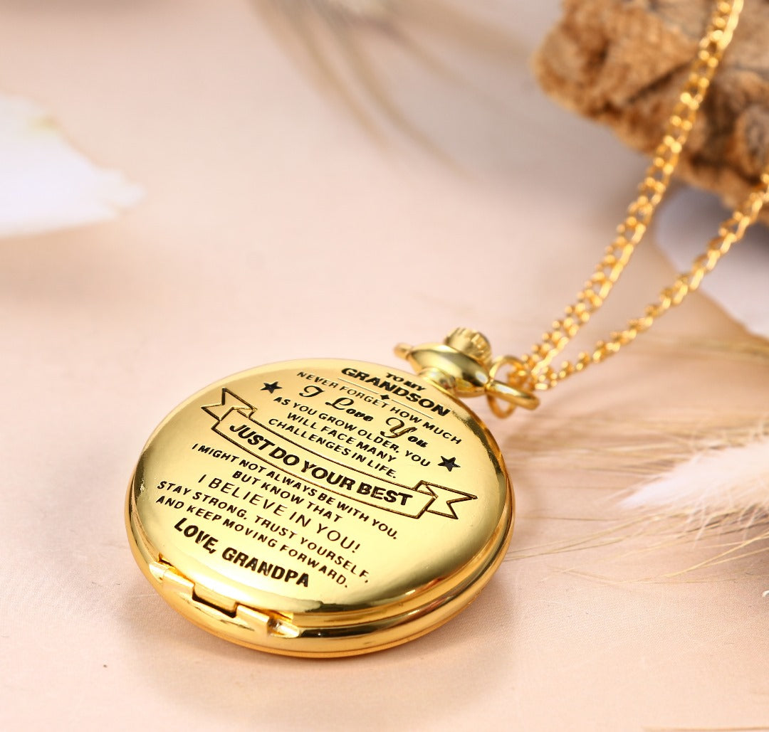 To Grandson / From Grandpa - Luxury Vintage Pocket Watch Gift SS#20