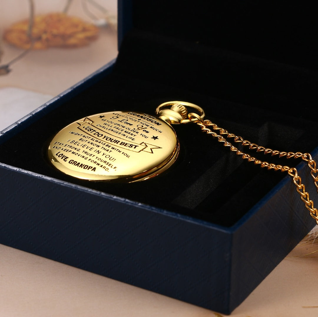 To Grandson / From Grandpa - Luxury Vintage Pocket Watch Gift SS#20