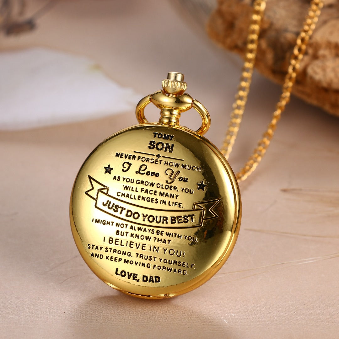 To My Son / From Dad - Luxury Vintage Pocket Watch Gift SS#31
