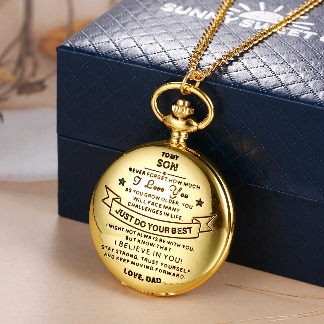 To My Son / From Dad - Luxury Vintage Pocket Watch Gift SS#31