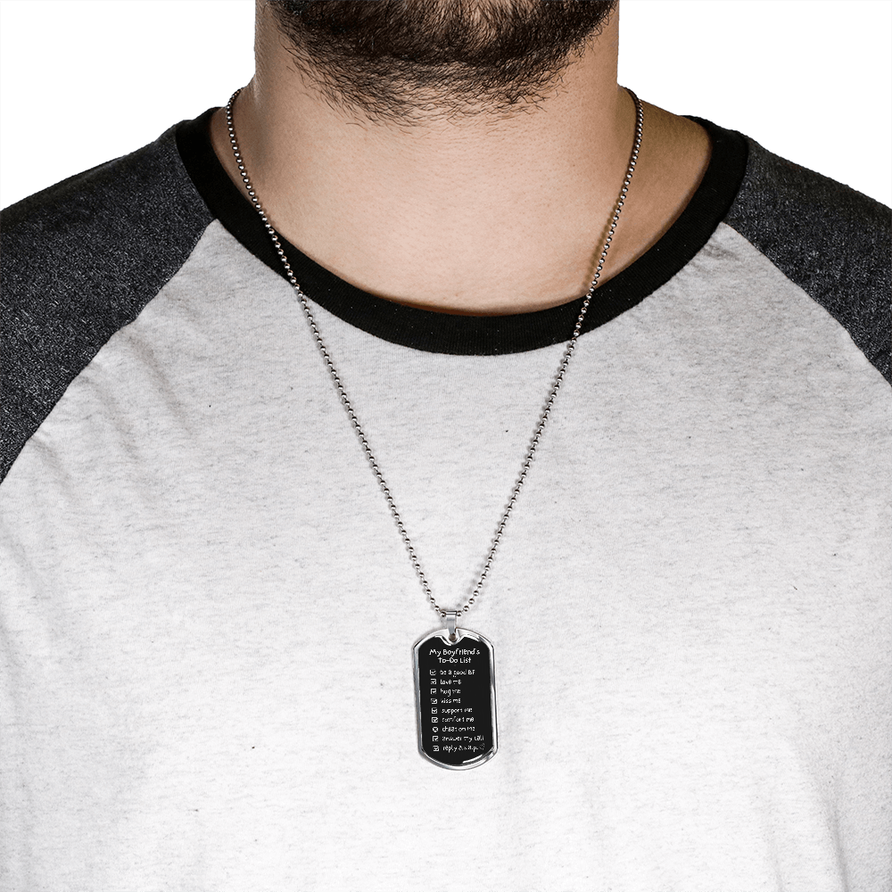 Gift for Boyfriend To-Do List Necklace