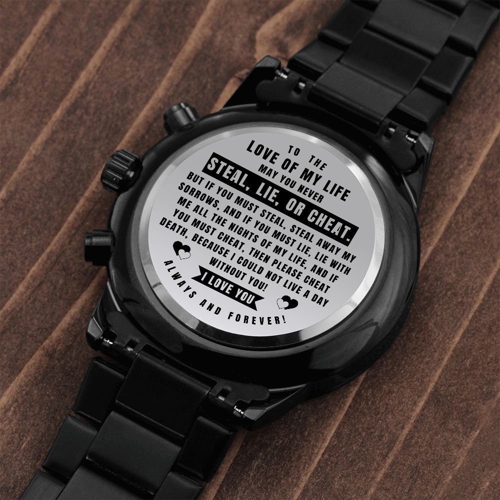 Laser Engraved Watch for Boyfriend / Husband