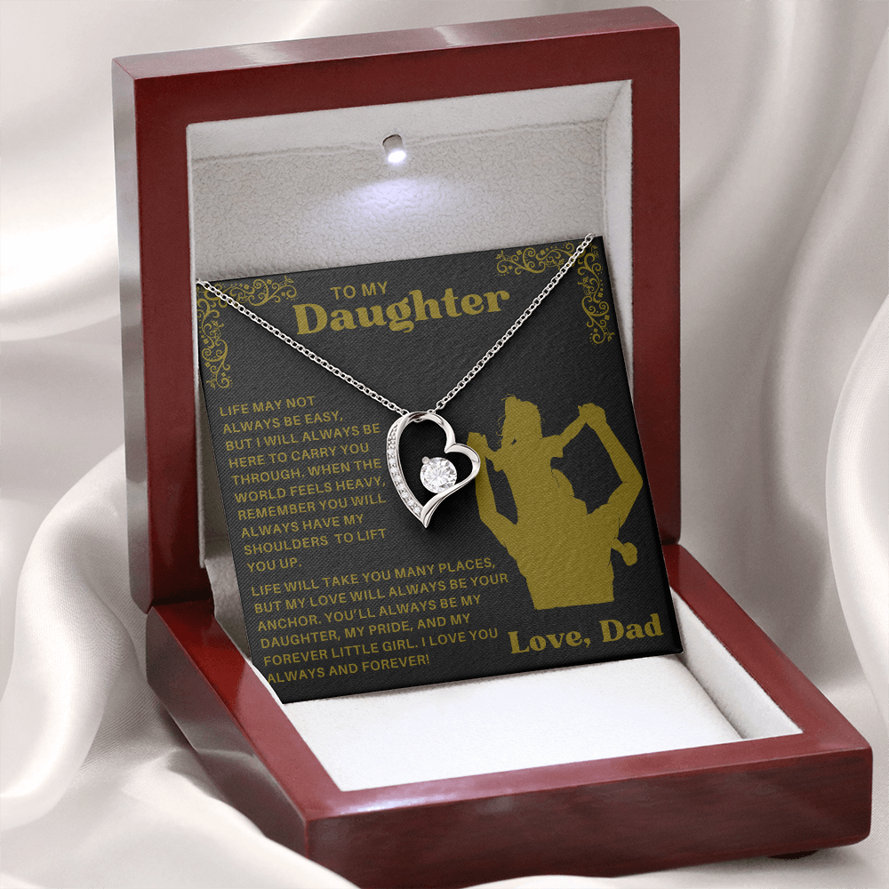 Gift for Daughter / From Dad - Heart Necklace SS#0693