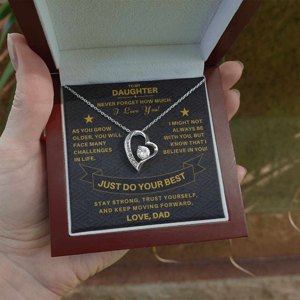 To My Daughter / From Dad Luxury Necklace Gift SS#1103
