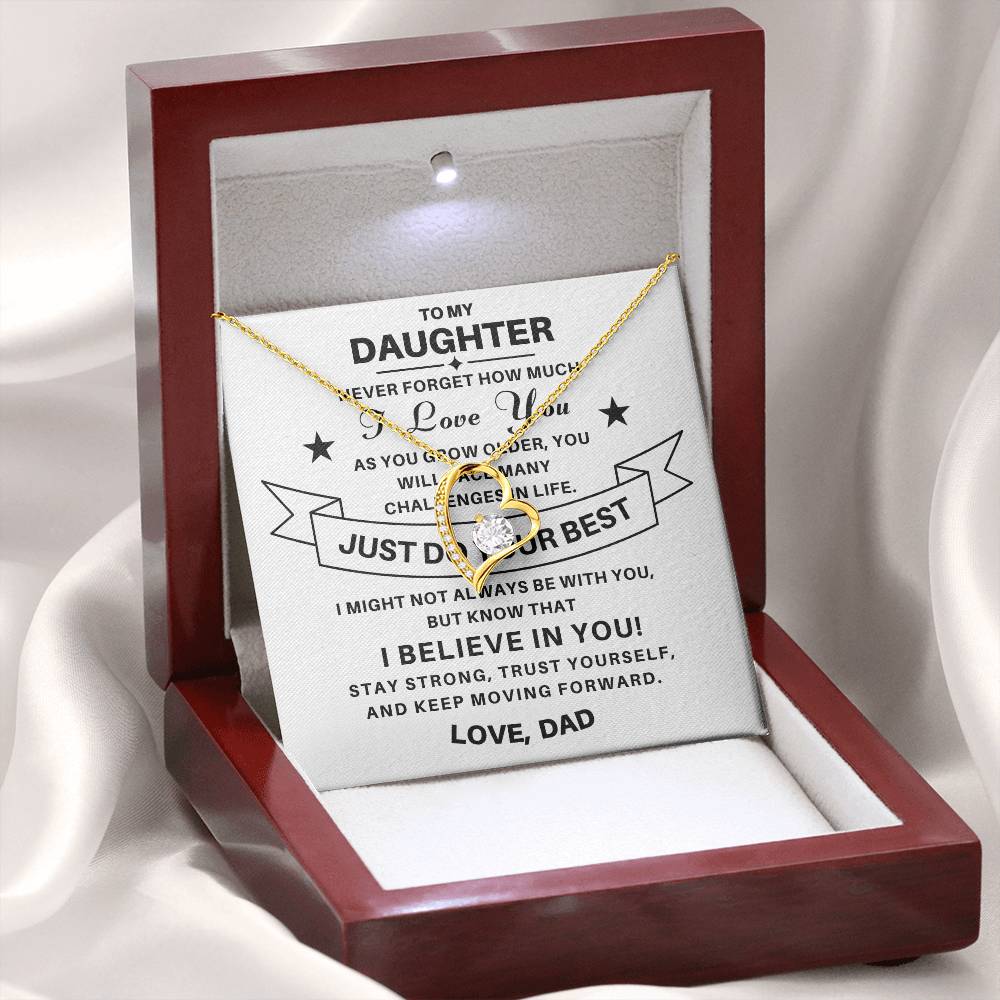 To My Daughter / From Dad Necklace Gift SS#0603