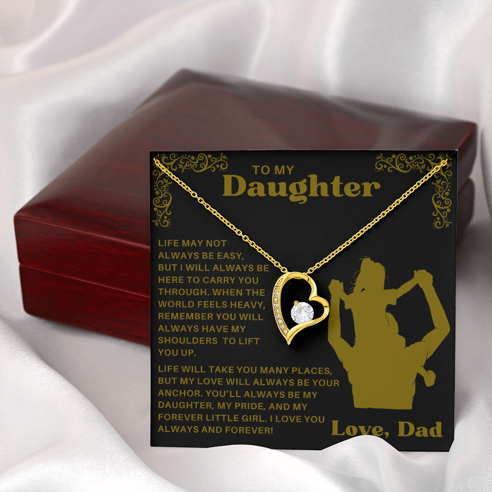 Gift for Daughter / From Dad - Heart Necklace SS#0693