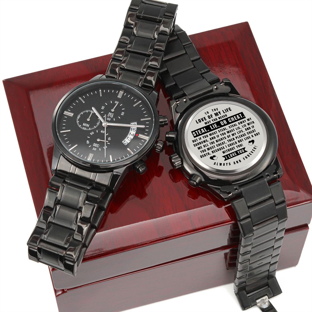 Laser Engraved Watch for Boyfriend / Husband