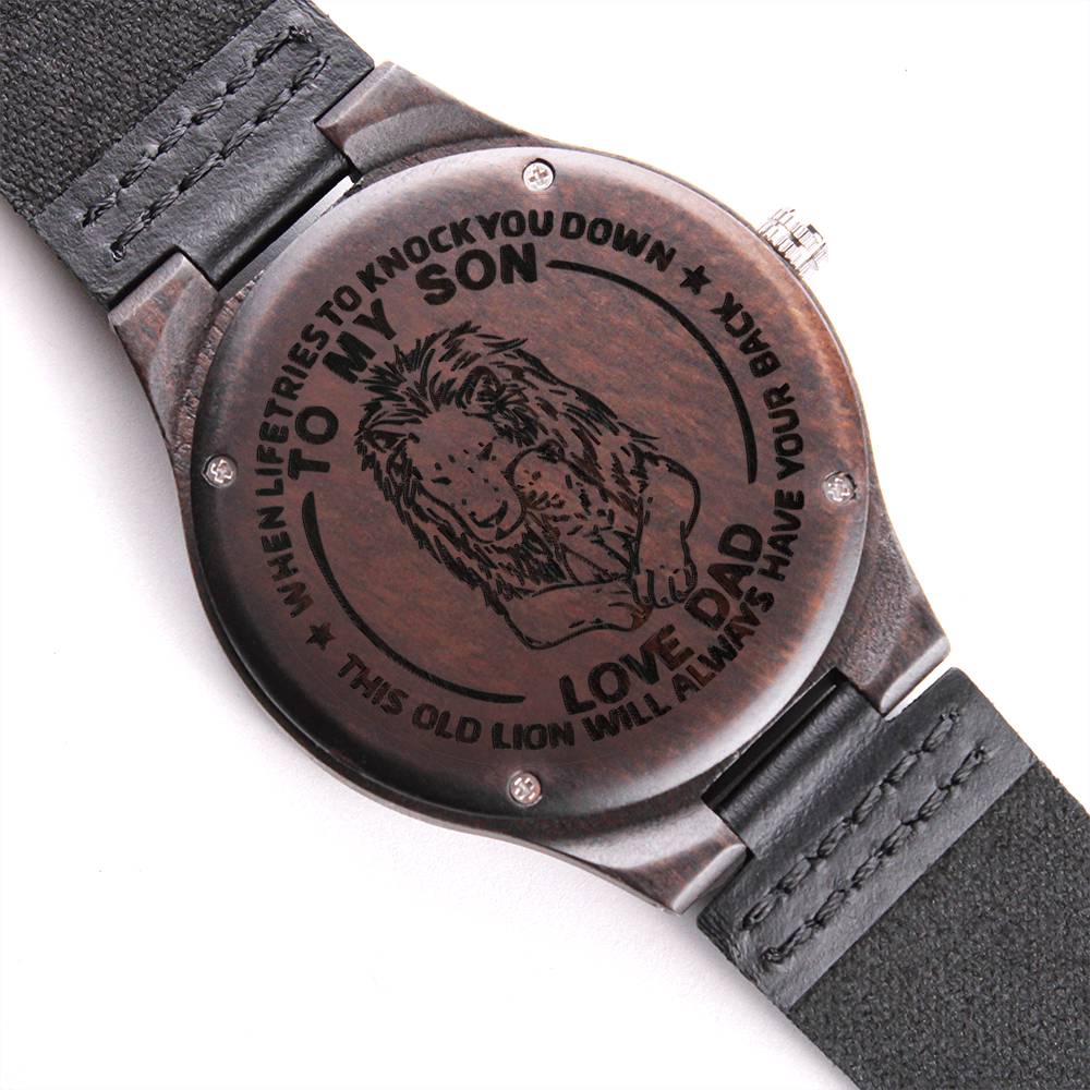 Engraved Wooden Watch For Son - SO#1298