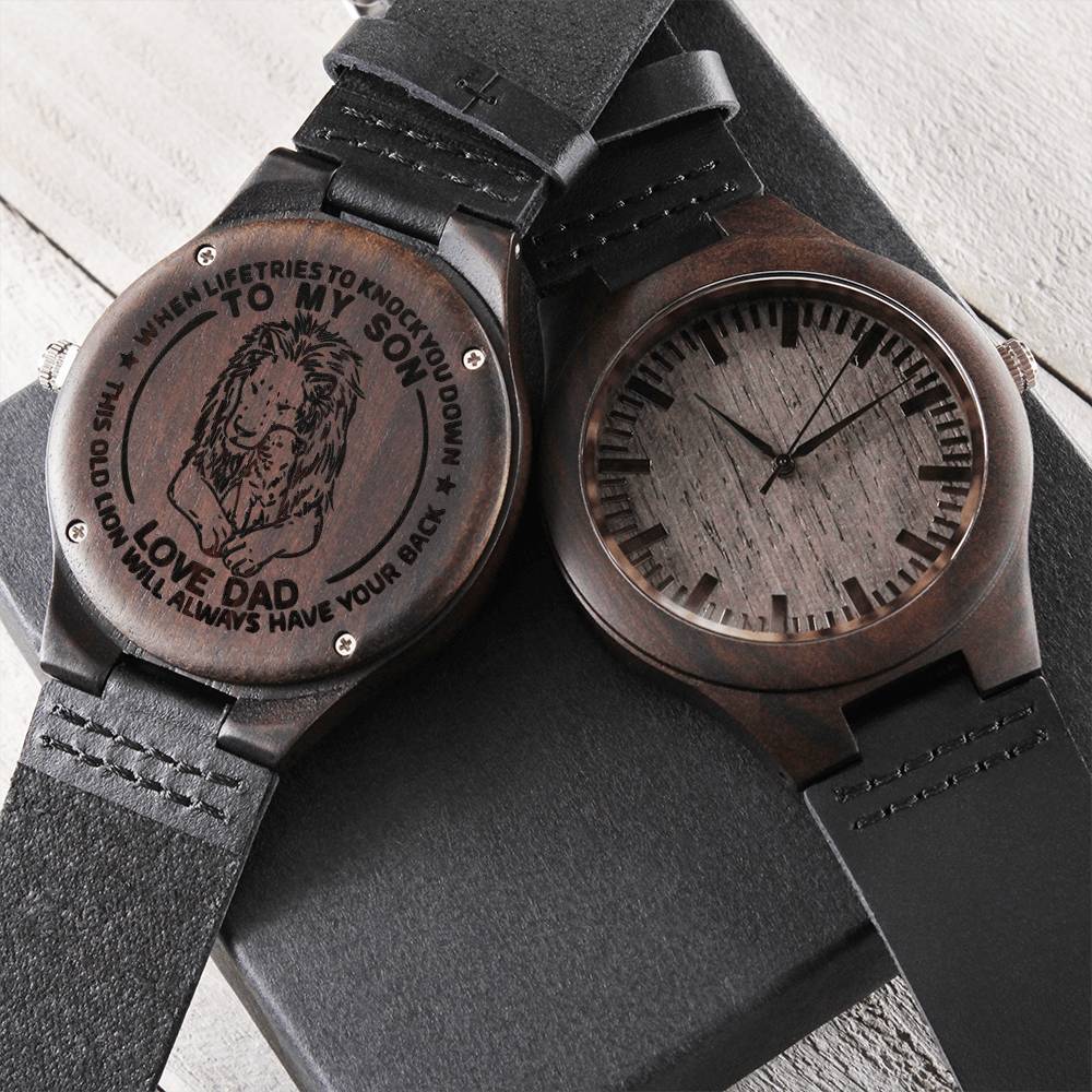 Engraved Wooden Watch For Son - SO#1298