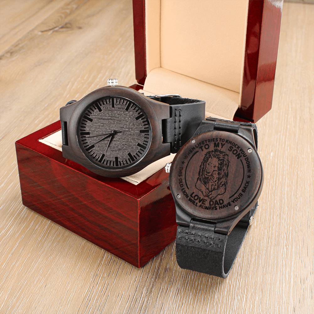 Engraved Wooden Watch For Son - SO#1298