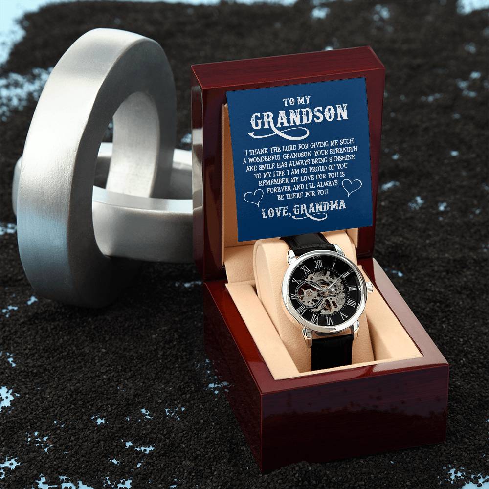 To Grandson / From Grandma Openwork Watch - SO - 0042