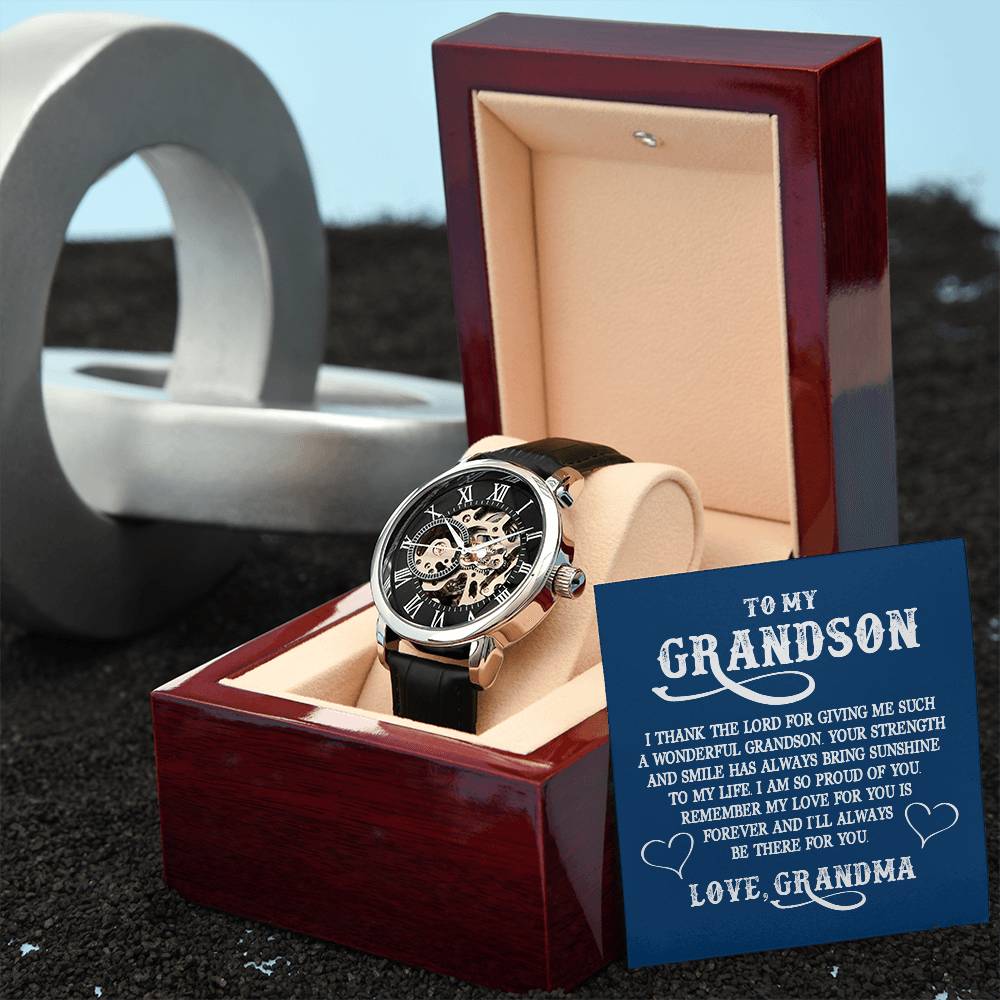 To Grandson / From Grandma Openwork Watch - SO - 0042