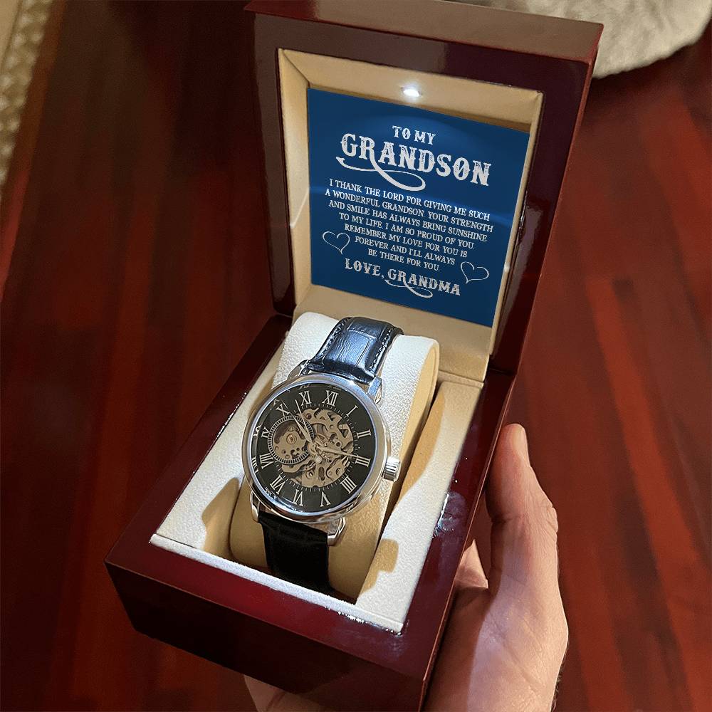 To Grandson / From Grandma Openwork Watch - SO - 0042