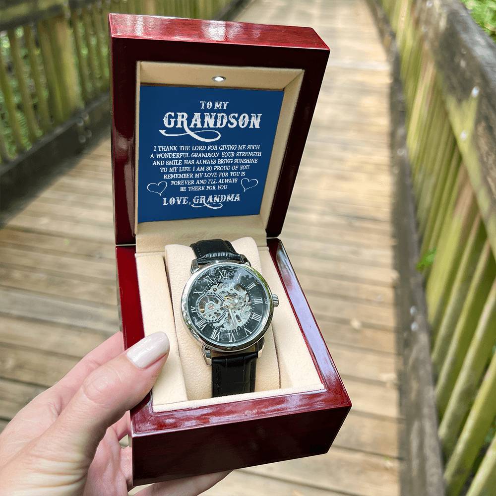To Grandson / From Grandma Openwork Watch - SO - 0042