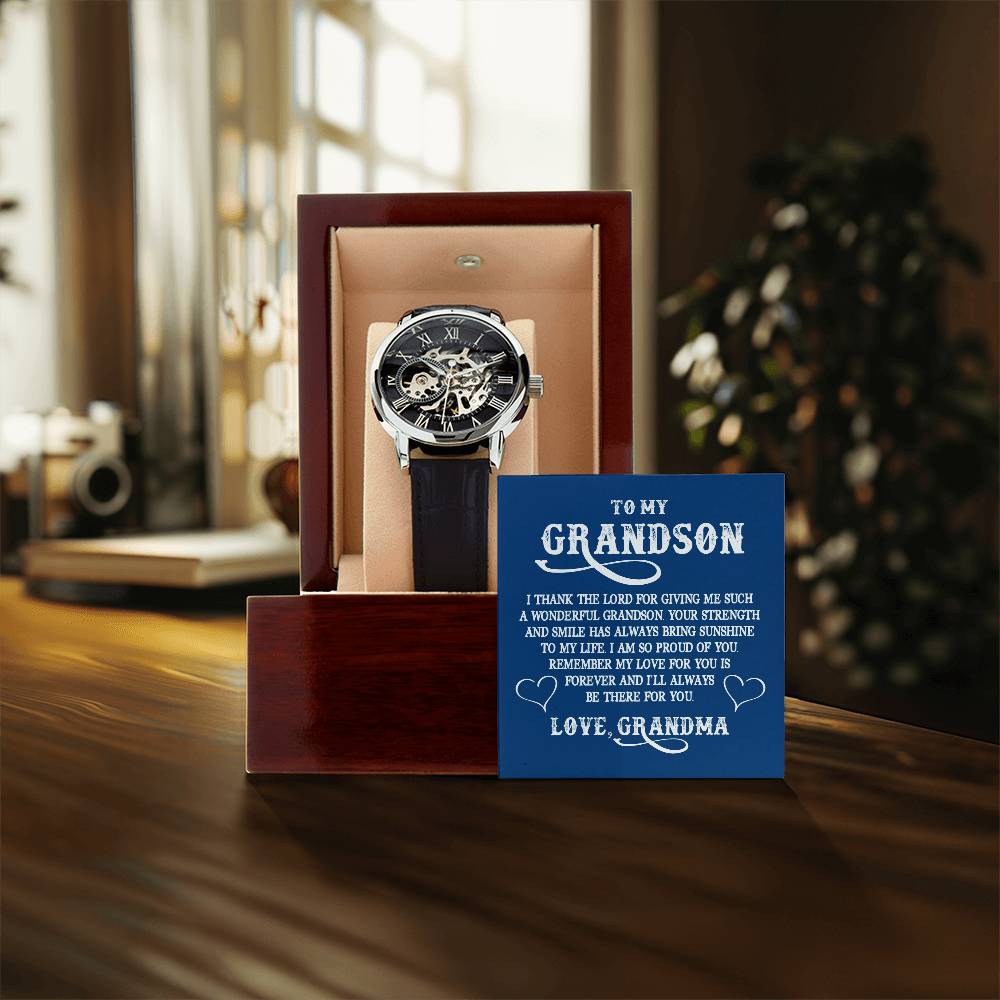 To Grandson / From Grandma Openwork Watch - SO - 0042