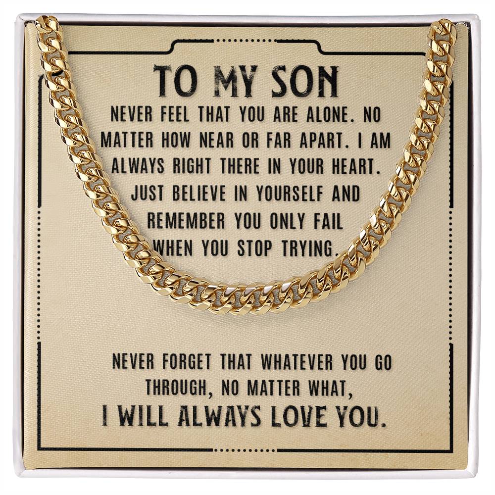 To My Son / Cuban Link Chain Necklace SO - 0031