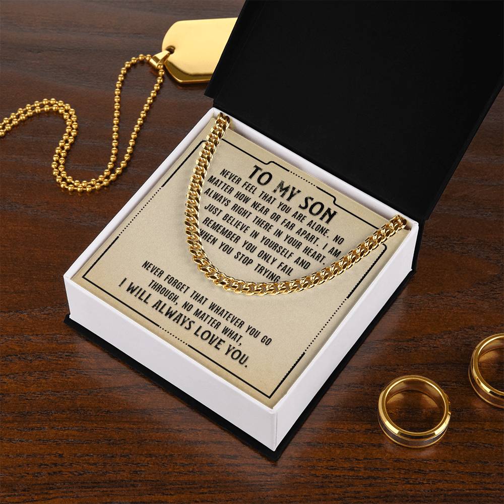 To My Son / Cuban Link Chain Necklace SO - 0031
