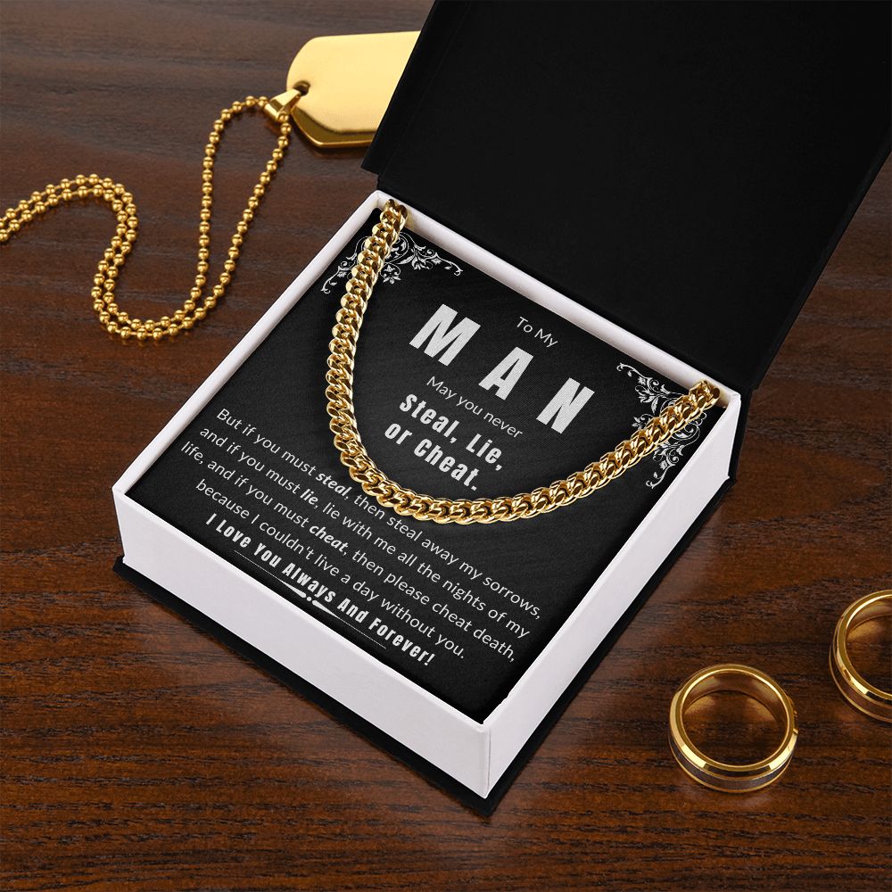 Cuban Link Necklace For Boyfriend / Husband
