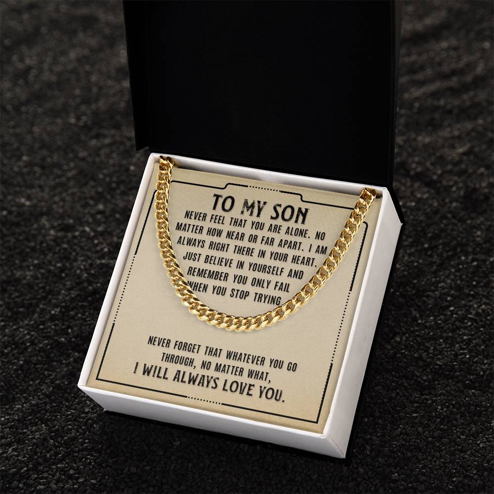 To My Son / Cuban Link Chain Necklace SO - 0031
