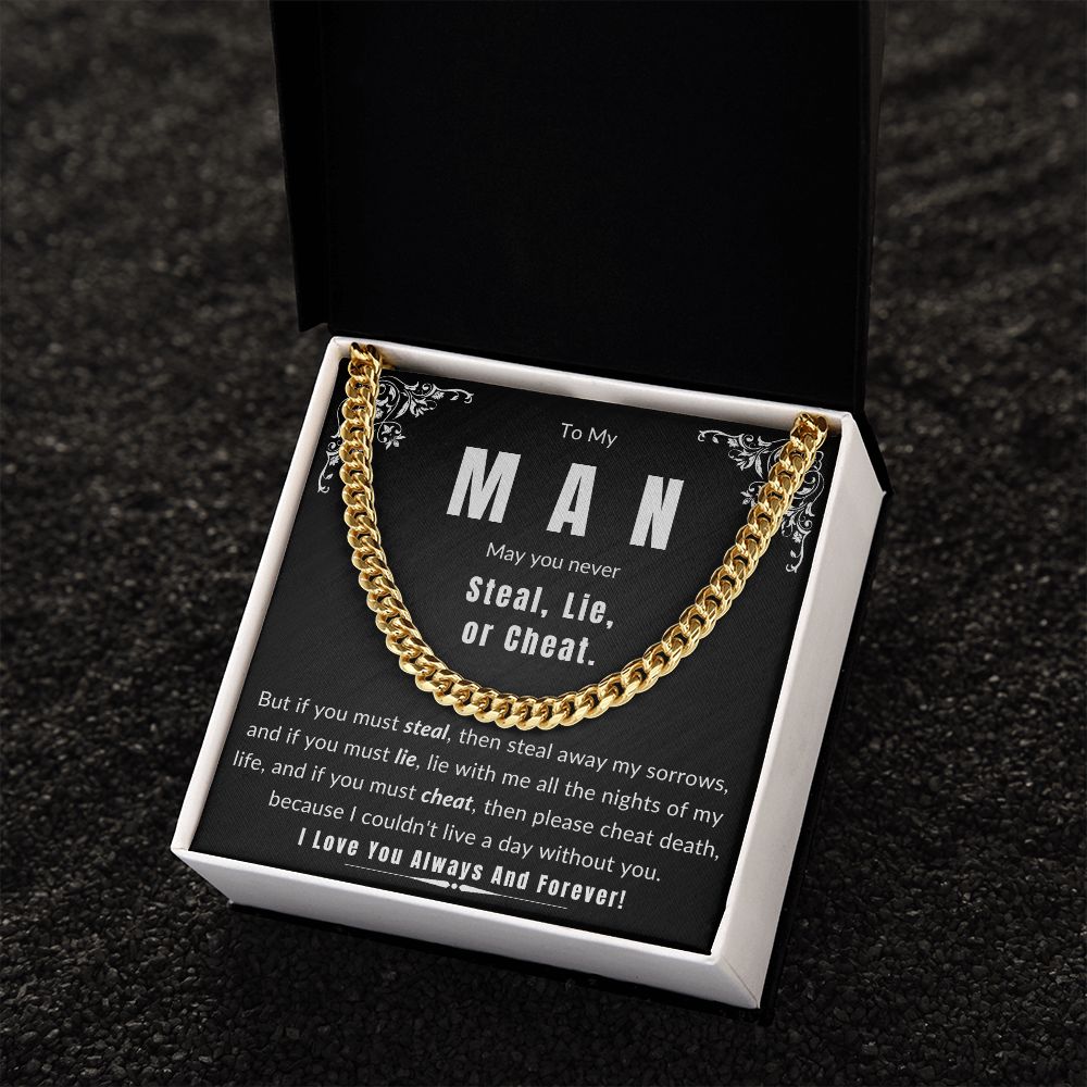 Cuban Link Necklace For Boyfriend / Husband
