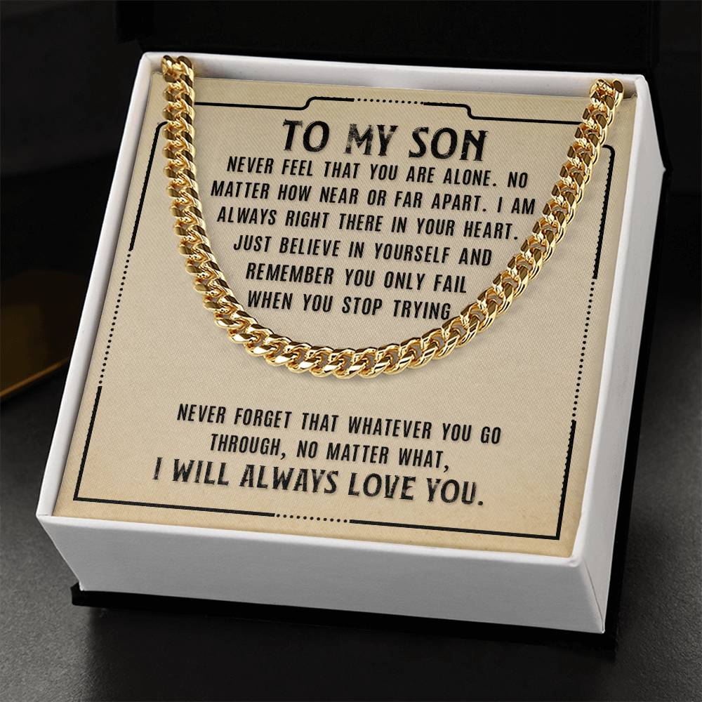 To My Son / Cuban Link Chain Necklace SO - 0031