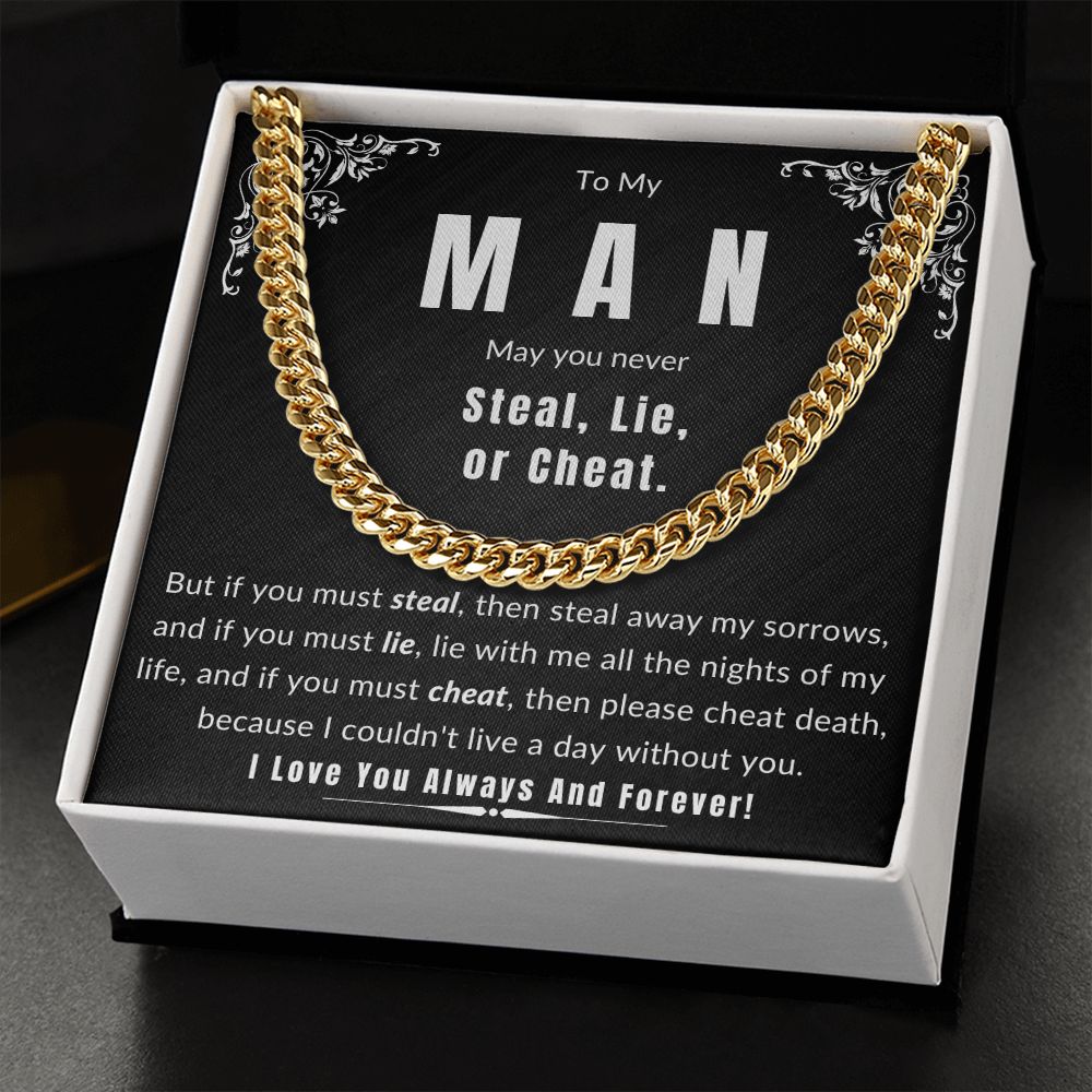 Cuban Link Necklace For Boyfriend / Husband