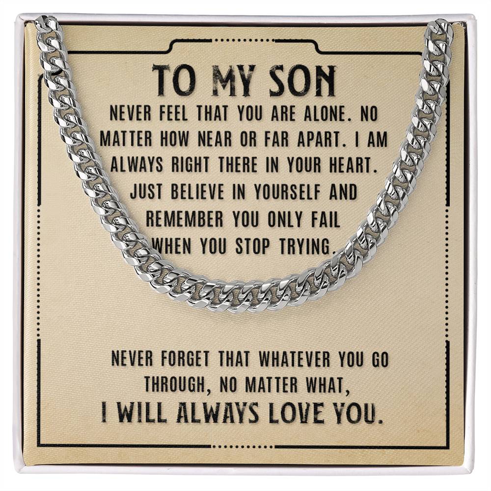To My Son / Cuban Link Chain Necklace SO - 0031