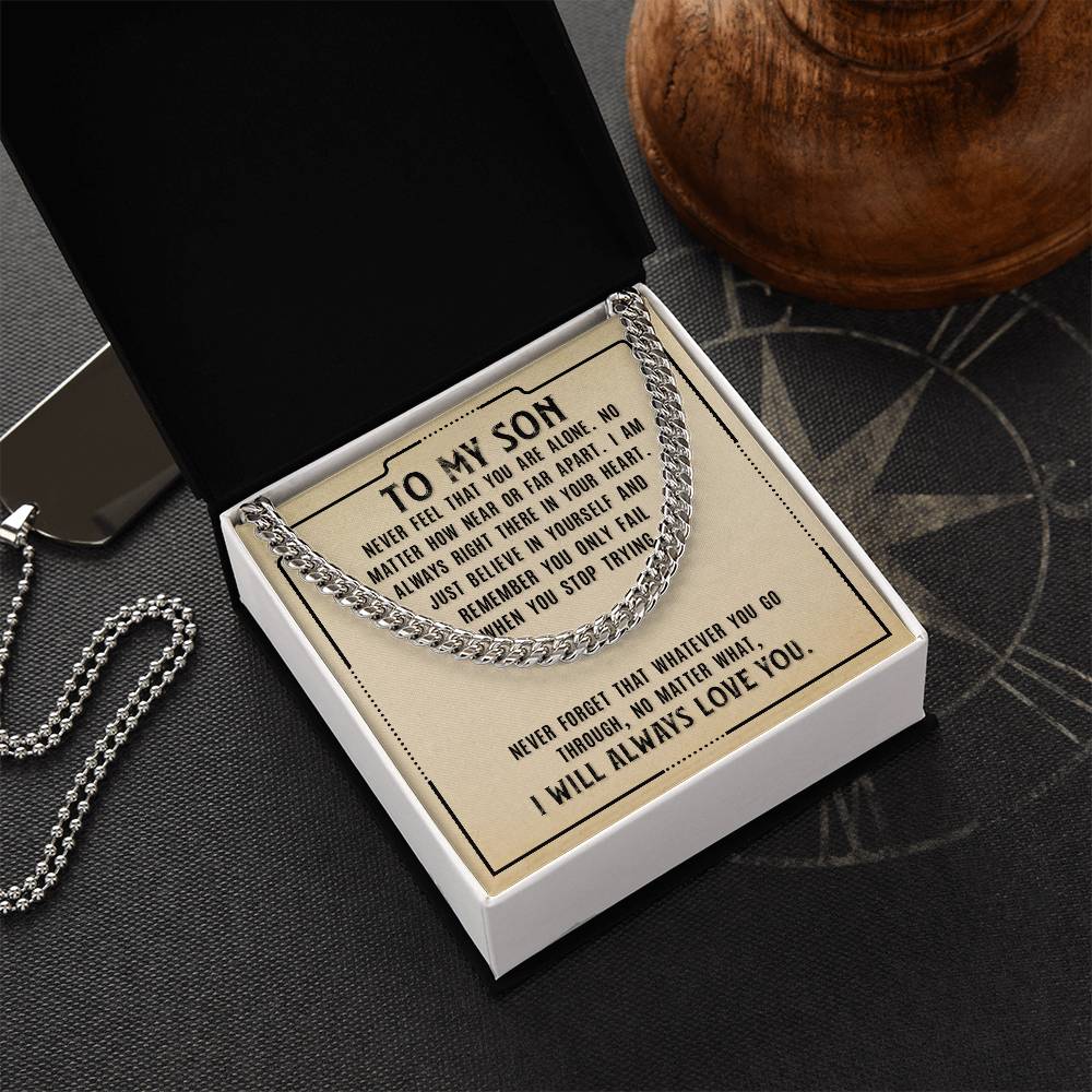 To My Son / Cuban Link Chain Necklace SO - 0031