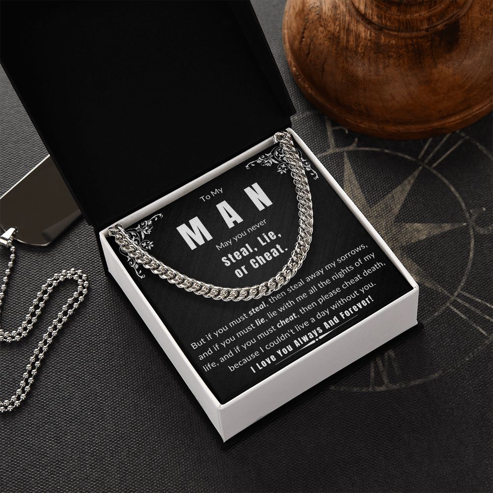Cuban Link Necklace For Boyfriend / Husband