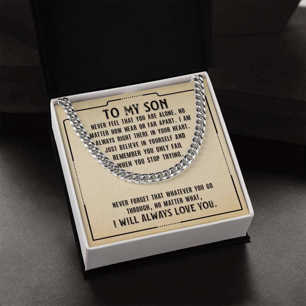 To My Son / Cuban Link Chain Necklace SO - 0031