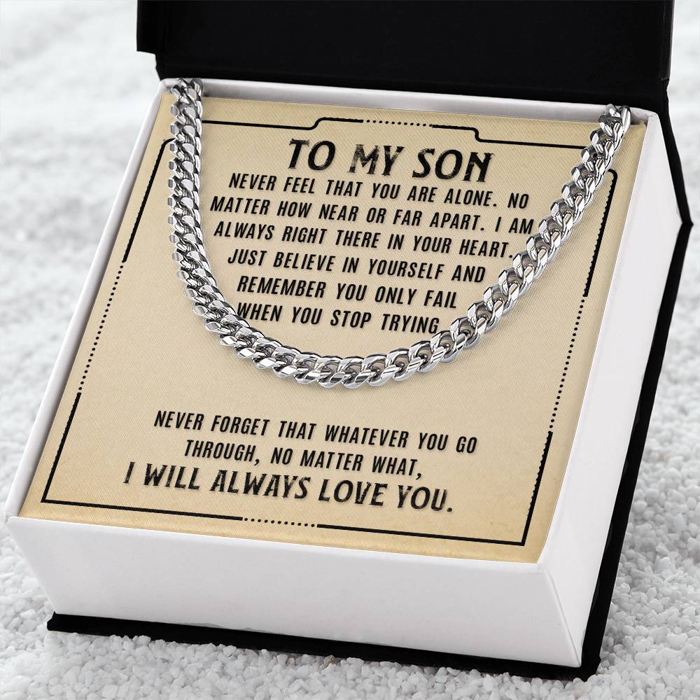 To My Son / Cuban Link Chain Necklace SO - 0031