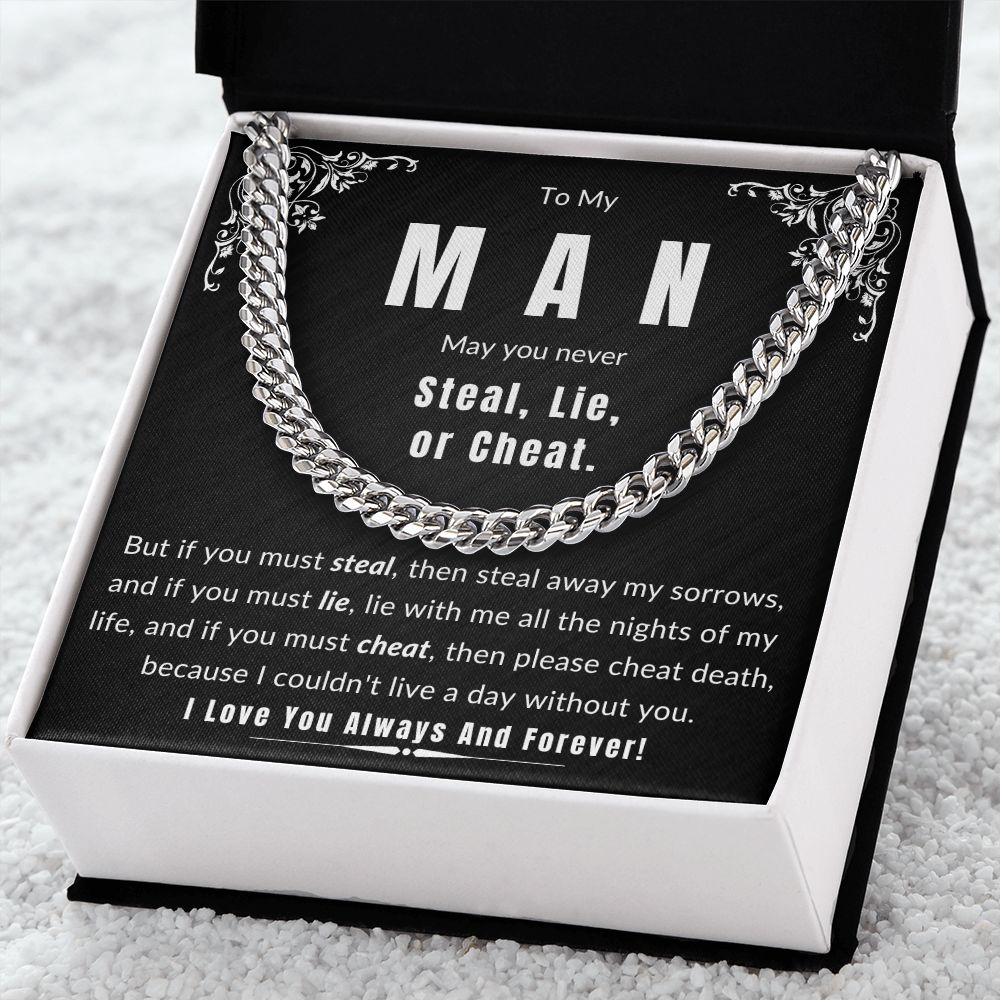 Cuban Link Necklace For Boyfriend / Husband
