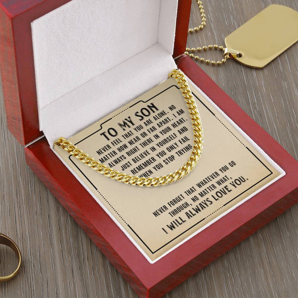 To My Son / Cuban Link Chain Necklace SO - 0031