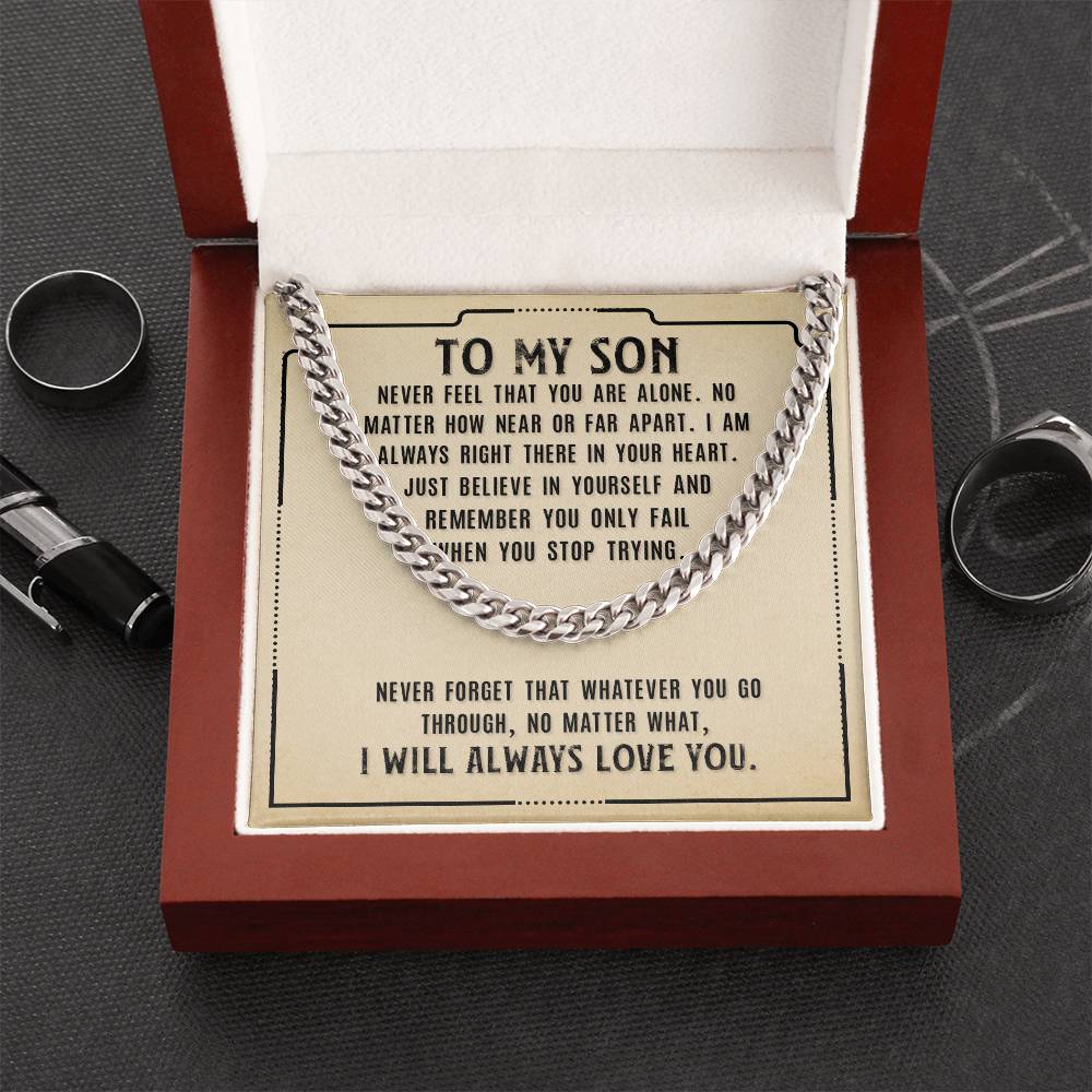 To My Son / Cuban Link Chain Necklace SO - 0031