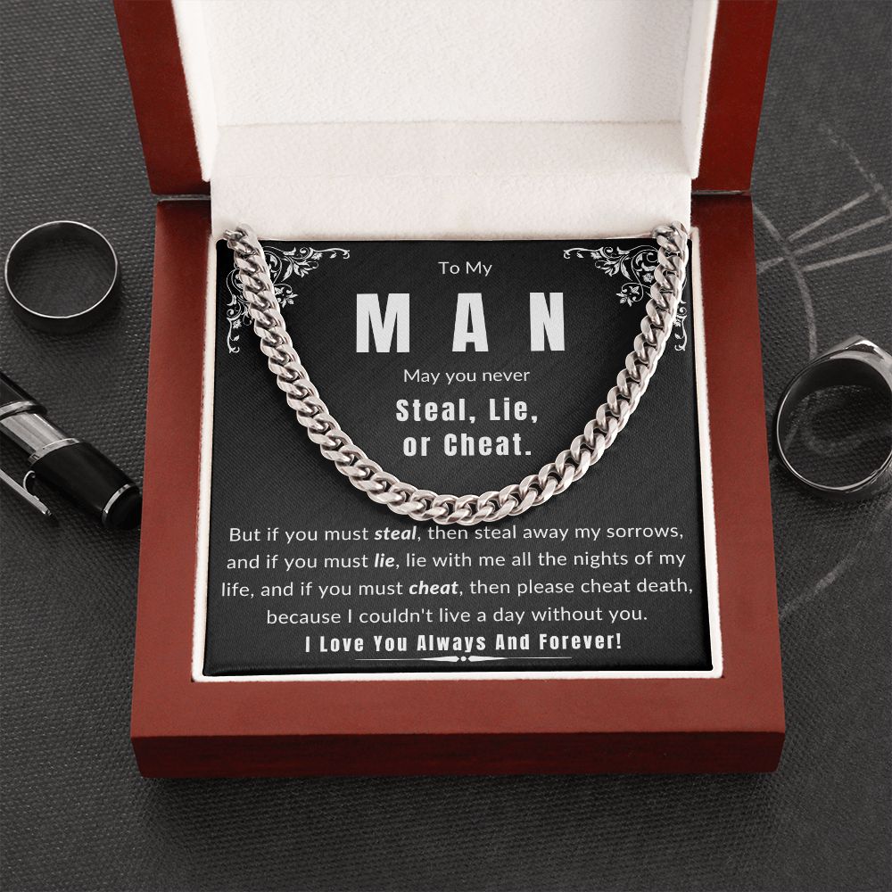 Cuban Link Necklace For Boyfriend / Husband