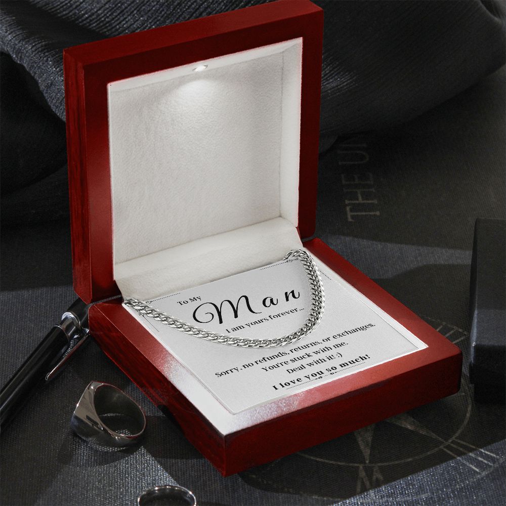 To My Man Luxury Cuban Necklace for Boyfriend/Husband