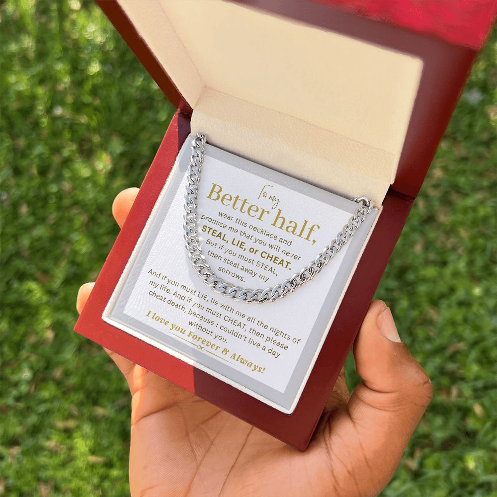 To my Better half - Promise necklace