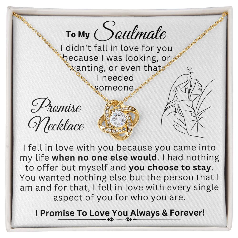 To My Soulmate - Love Knot Necklace - SO#729384