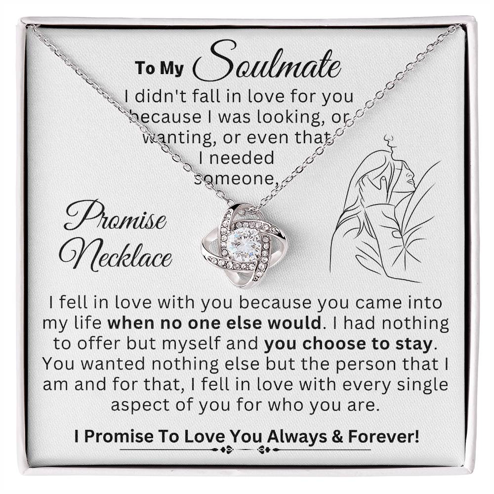 To My Soulmate - Love Knot Necklace - SO#729384