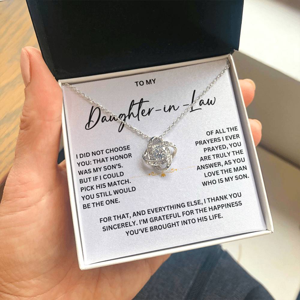 To my Daughter-in-Law Love Knot Necklace - 02