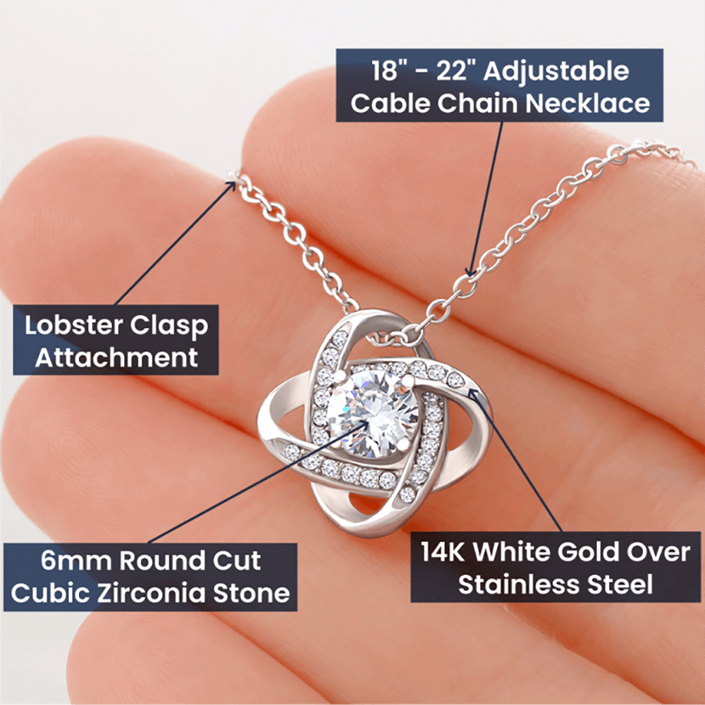 To my Daughter-in-Law Love Knot Necklace - 02