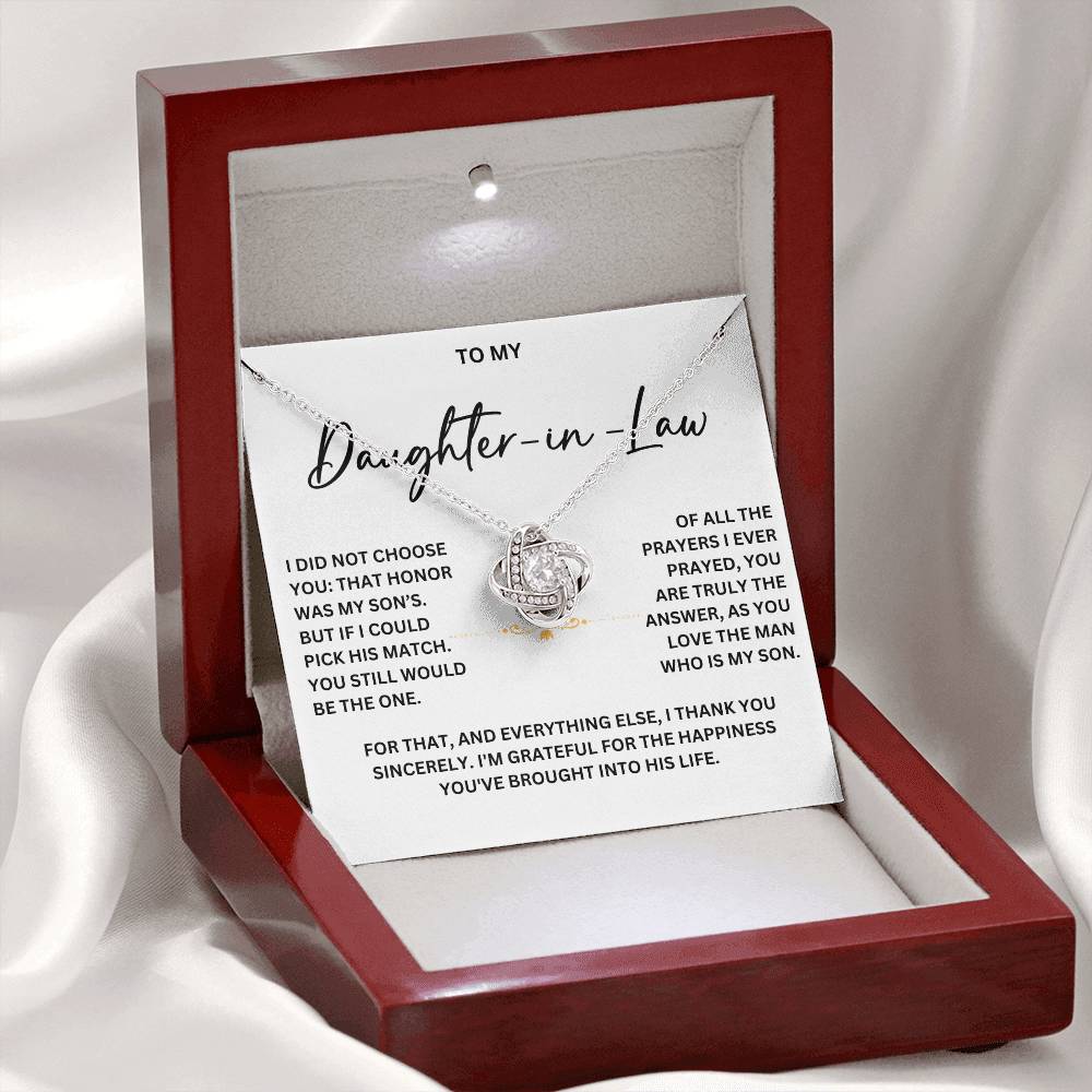 To my Daughter-in-Law Love Knot Necklace - 02